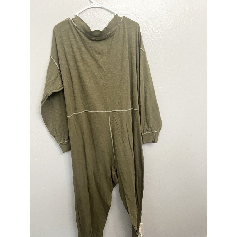 Natural Life Johnnie Jumpsuit Womens L Green Lounge Sleepwear Comfy One Piece - Picture 4 of 7